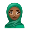 Woman With Headscarf: Medium-Dark Skin Tone Emoji 🧕🏾 image - WhatsApp style