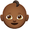 Baby: Medium-Dark Skin Tone Emoji 👶🏾 image - Apple style