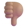 Thumbs Down: Medium Skin Tone Emoji 👎🏽 image - Microsoft 3D Fluent style