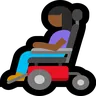 Woman In Motorized Wheelchair: Medium-Dark Skin Tone Emoji 👩🏾‍🦼 image - Microsoft Windows 10 Segoe UI Emoji style