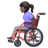 Woman In Manual Wheelchair: Dark Skin Tone