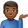 Man Tipping Hand: Medium-Dark Skin Tone Emoji 💁🏾‍♂️ image - Apple style
