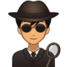 Man Detective: Medium Skin Tone Emoji 🕵🏽‍♂️ image - Emojidex style