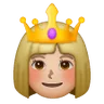 Princess: Medium-Light Skin Tone Emoji 👸🏼 image - Samsung style