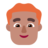 Man: Medium Skin Tone, Red Hair