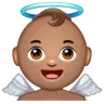 Baby Angel: Medium Skin Tone Emoji 👼🏽 image - WhatsApp style