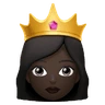 Princess: Dark Skin Tone Emoji 👸🏿 image - Huawei Harmony OS style