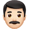 Man: Light Skin Tone Emoji 👨🏻 image - Apple style