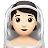 Person With Veil: Light Skin Tone