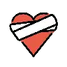 Mending Heart Emoji ❤️‍🩹 image - OpenMoji style