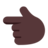 Backhand Index Pointing Left: Dark Skin Tone