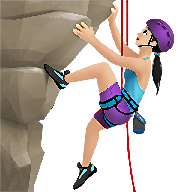Woman Climbing: Light Skin Tone