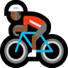 Person Biking: Medium-Dark Skin Tone Emoji 🚴🏾 image - Microsoft Windows 10 Segoe UI Emoji style