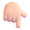 Backhand Index Pointing Down: Light Skin Tone Emoji 👇🏻 image - Microsoft 3D Fluent style