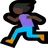 Woman Running: Dark Skin Tone