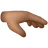 Palm Down Hand: Medium-Dark Skin Tone
