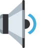 Haut-parleur avec une crête d’onde sonore Emoji 🔉 image - EmojiTwo style