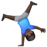 Man Cartwheeling: Dark Skin Tone Emoji 🤸🏿‍♂️ image - Samsung style