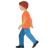 Person Walking: Medium Skin Tone