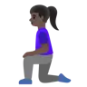 Woman Kneeling: Dark Skin Tone Emoji 🧎🏿‍♀️ image - Google Noto Color style