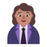 Woman Office Worker: Medium Skin Tone Emoji 👩🏽‍💼 image - Microsoft Classic 2D style
