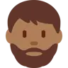 Man: Medium-Dark Skin Tone, Beard Emoji 🧔🏾‍♂️ image - Twitter / X (Twemoji) style