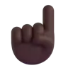 Index Pointing Up: Dark Skin Tone Emoji ☝🏿 image - Microsoft 3D Fluent style