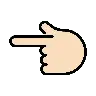 Backhand Index Pointing Left: Light Skin Tone Emoji 👈🏻 image - OpenMoji style
