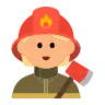 Firefighter: Medium-Light Skin Tone Emoji 🧑🏼‍🚒 image - Tossface style
