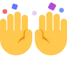 Raising Hands Emoji 🙌 image - Tossface style