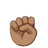 Victory Hand: Medium Skin Tone Emoji ✌🏽 image - Google Noto Color Animated style
