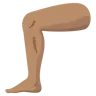 Leg: Medium Skin Tone Emoji 🦵🏽 image - Google Noto Color style