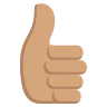 Thumbs Up: Medium Skin Tone Emoji 👍🏽 image - EmojiTwo style
