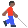 Man With White Cane: Medium-Dark Skin Tone Emoji 👨🏾‍🦯 image - Tossface style