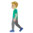 Man Walking: Medium-Light Skin Tone