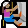 Woman Climbing: Medium Skin Tone Emoji 🧗🏽‍♀️ image - Microsoft Windows 10 Segoe UI Emoji style