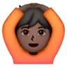 Person Gesturing Ok: Dark Skin Tone Emoji 🙆🏿 image - Samsung style