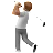 Person Golfing: Medium Skin Tone