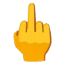 Middle Finger Emoji 🖕 image - Google Noto Color Animated style
