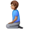 Man Kneeling: Medium Skin Tone Emoji 🧎🏽‍♂️ image - Samsung style