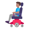 Man In Motorized Wheelchair: Medium Skin Tone Emoji 👨🏽‍🦼 image - Microsoft Classic 2D style