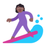 Woman Surfing: Medium-Dark Skin Tone Emoji 🏄🏾‍♀️ image - Microsoft Classic 2D style