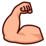 Flexed Biceps: Medium-Light Skin Tone Emoji 💪🏼 image - Emojidex style