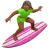 Woman Surfing: Medium-Dark Skin Tone