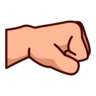 Right-Facing Fist: Medium-Light Skin Tone Emoji 🤜🏼 image - Emojidex style