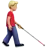 Man With White Cane Facing Right: Medium-Light Skin Tone