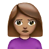 Woman Pouting: Medium Skin Tone Emoji 🙎🏽‍♀️ image - Apple style