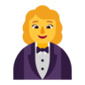 Woman In Tuxedo Emoji 🤵‍♀️ image - Microsoft Classic 2D style