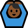 Man Gesturing Ok: Medium-Dark Skin Tone Emoji 🙆🏾‍♂️ image - Microsoft Windows 10 Segoe UI Emoji style