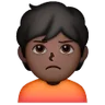 Person Pouting: Dark Skin Tone Emoji 🙎🏿 image - Samsung style